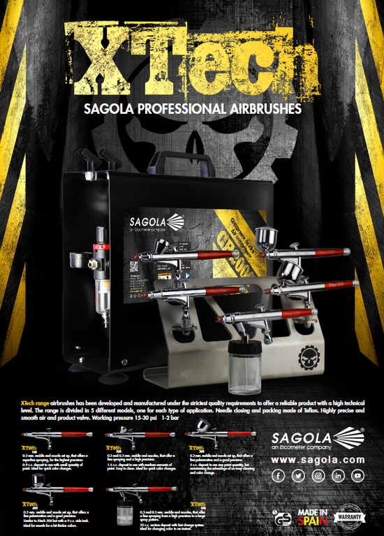 J. SAGOLA XTECH-200 AIRBRUSH KIT