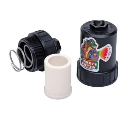 Fisheye in-line paint gun filter